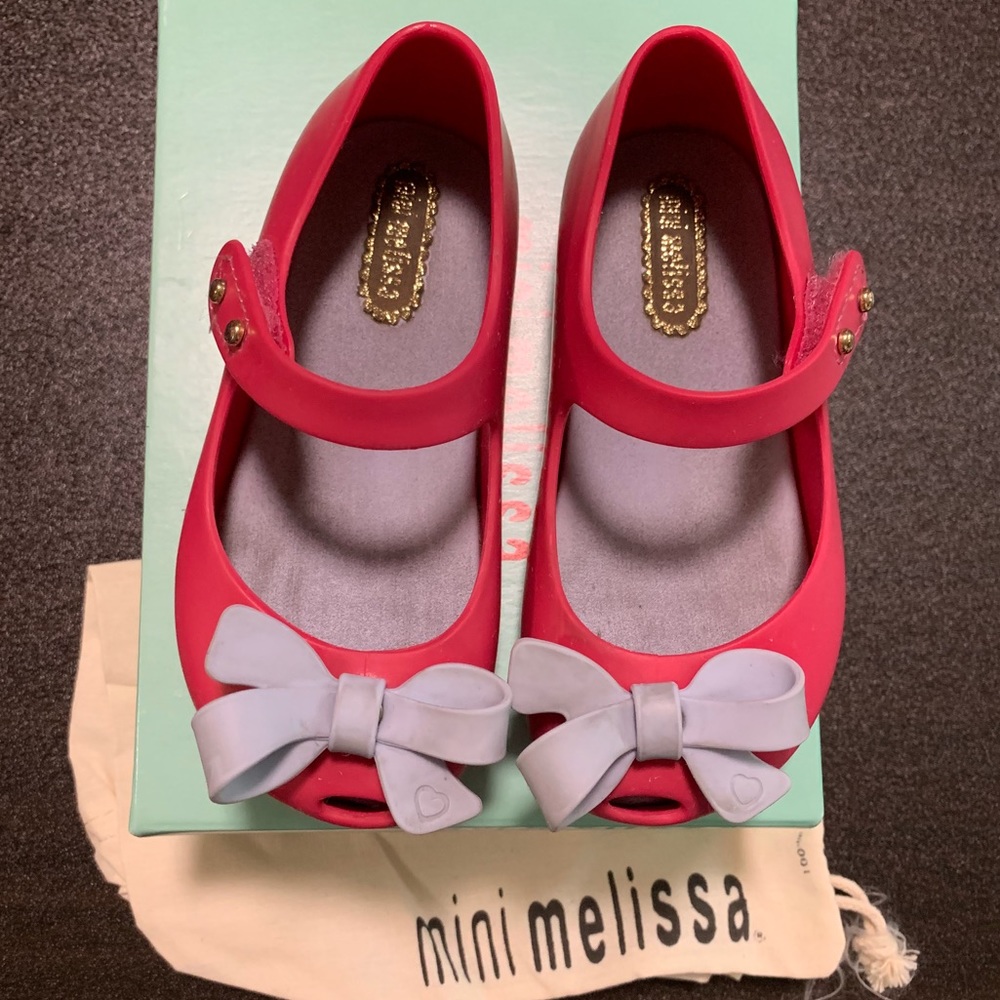 VGUC Mini Melissa Mary Jane Hot Pink size 7